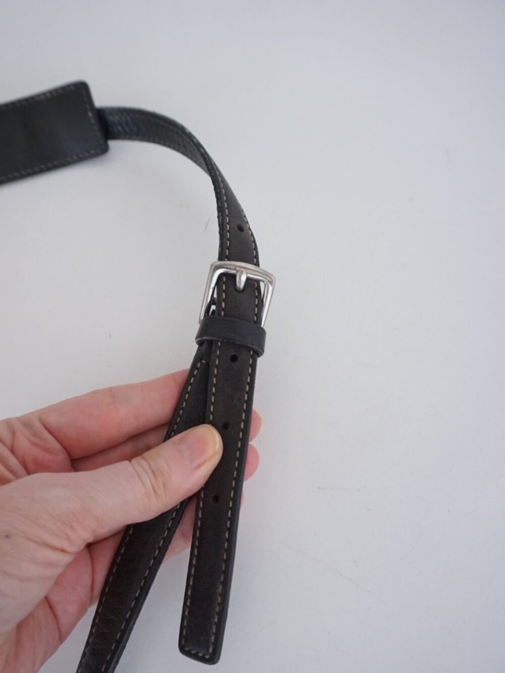 Vintage Coach 7775 Black Leather Buckle Flap Crossbody Structured Shoulder Bag - Picture 12 of 16